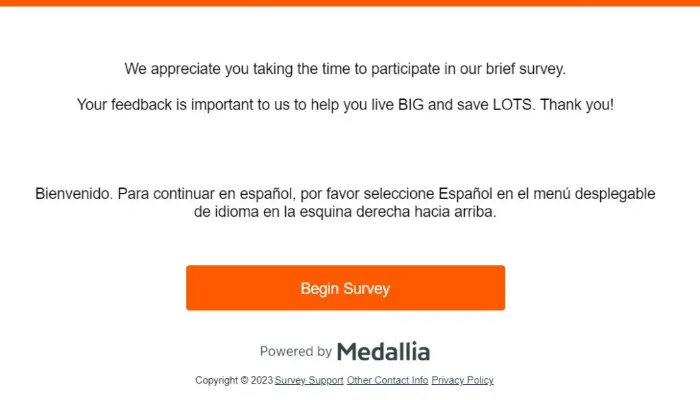 Screenshot of Survey Portal Screenshot of Survey Portal